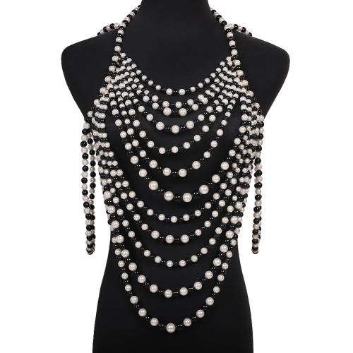 Plastic Pearl Body Chain with Crystal & for woman Sold By PC