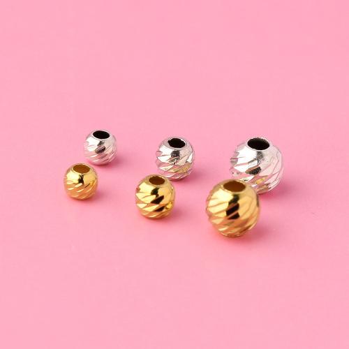 Spacer Beads Jewelry 925 Sterling Silver Round DIY & flower cut Sold By PC