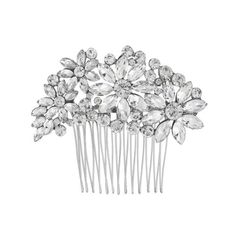 Decorative Hair Combs Zinc Alloy with Rhinestone for bridal Sold By PC