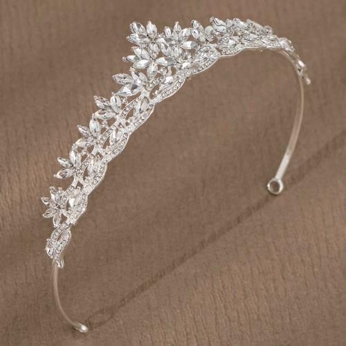 Bridal Tiaras Zinc Alloy for bridal & with rhinestone Sold By PC