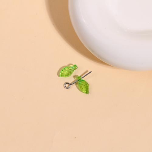 Akryl smycken pärlor, Leaf, DIY, 10x5mm, Säljs av PC