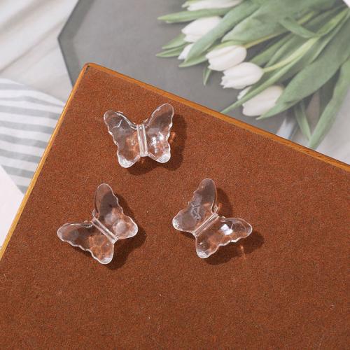 Transparent Acrylic Beads Butterfly polished DIY Sold By PC