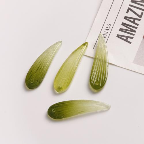 Hair Accessories DIY Findings Glass Leaf polished Sold By PC