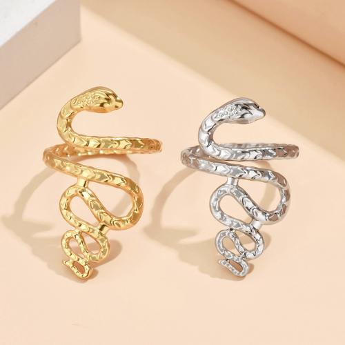 Stainless Steel Finger Ring 304 Stainless Steel Snake fashion jewelry & for woman US Ring Sold By PC