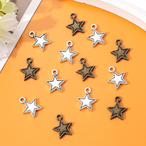 Cink Alloy Star Privjesak, Zvijezda, pozlaćen, možete DIY, više boja za izbor, nikal, olovo i kadmij besplatno, 15x12mm, Približno 100računala/Torba, Prodano By Torba