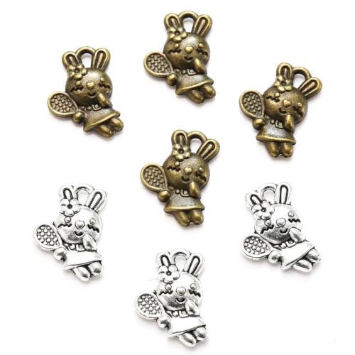 Zinc Alloy Animal Pendants Rabbit plated DIY nickel lead & cadmium free Approx Sold By Bag