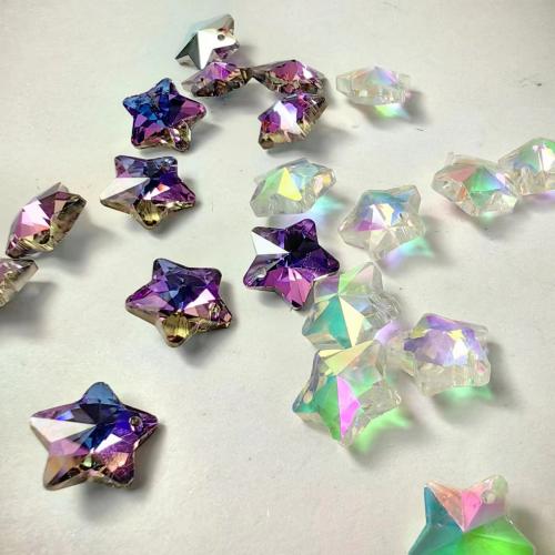 Gemstone Pendants Jewelry Glass Star DIY 14mm Approx Sold By Bag