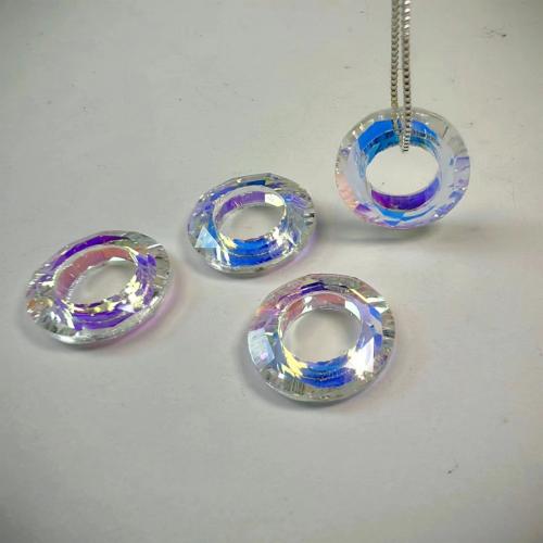 Gemstone Pendants Jewelry Glass Donut DIY 14mm Approx Sold By Bag