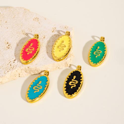 Stainless Steel Pendants 304 Stainless Steel gold color plated DIY & enamel Sold By Bag