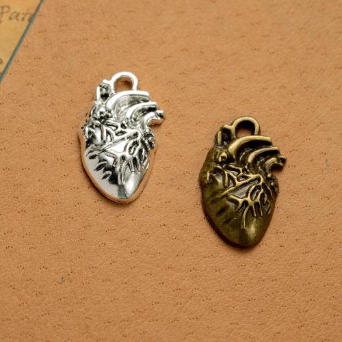 Zinc Alloy Heart Pendants plated DIY nickel lead & cadmium free Sold By Bag