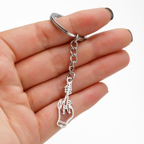 Stainless Steel Key Clasp 304 Stainless Steel Hand plated for woman Sold By PC