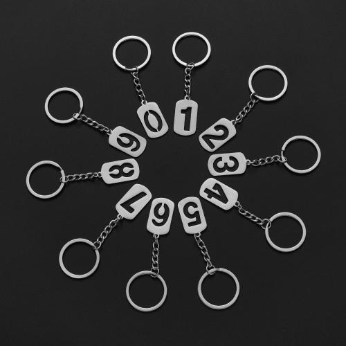 Stainless Steel Key Clasp 304 Stainless Steel Number plated fashion jewelry Sold By PC