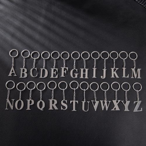 Stainless Steel Key Clasp 304 Stainless Steel Alphabet Letter plated fashion jewelry Sold By PC