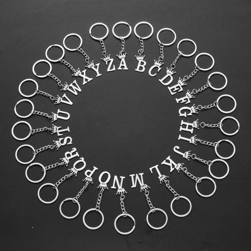 Stainless Steel Key Clasp 304 Stainless Steel Alphabet Letter plated fashion jewelry Sold By PC