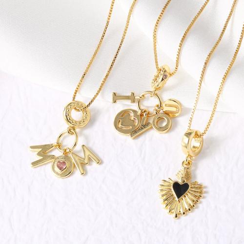 Brass Necklace gold color plated fashion jewelry & enamel golden nickel lead & cadmium free Sold By PC