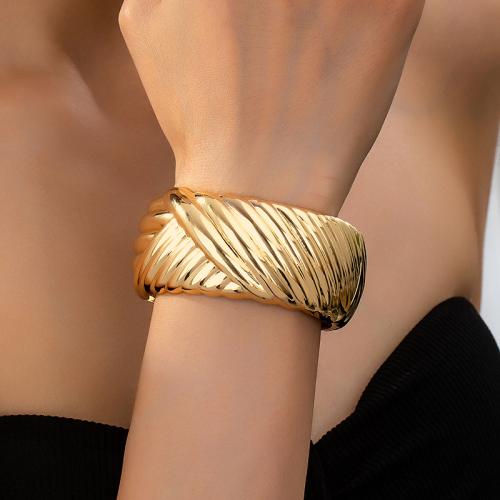 Zinklegering bangles, Zinc Alloy, plated, voor vrouw, goud, Verkocht door PC