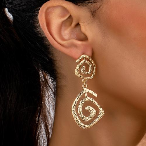 Lo zinco in lega Stud Earring, lega in zinco, placcato, per la donna, oro, Venduto da coppia