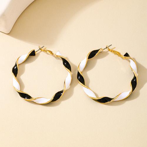 Zinc Alloy Drop Earrings plated for woman & enamel Sold By Pair