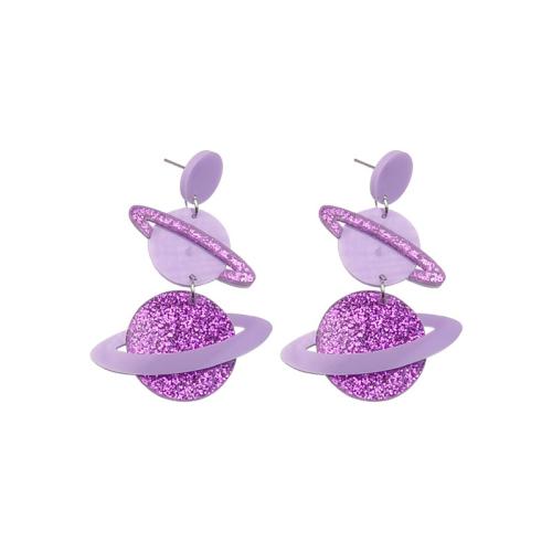 Acrylic Jewelry Earring with Sequins fashion jewelry & for woman Sold By Pair