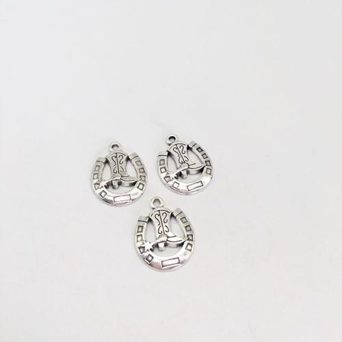 亜鉛合金ペンダント, 亜鉛合金, 馬の蹄, シルバーメッキ, DIY, 24x19x3mm, 100パソコン/バッグ, 売り手 バッグ