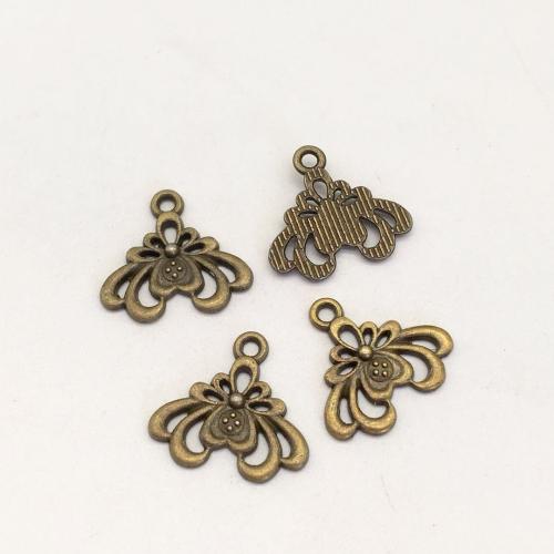 Sinc Alloy Flower Pendants, Chrysamthemum, dath cré-umha antique plátáilte, DIY, 21x19mm, 100ríomhairí pearsanta/Mála, Díolta De réir Mála