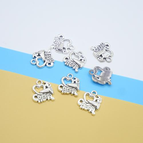 Zinc Alloy Heart Pendants plated DIY Sold By Bag