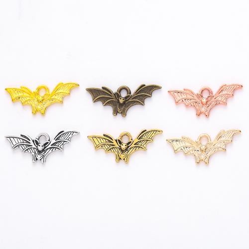 Zinc Alloy Animal Pendler, Bat, forgyldt, du kan DIY, flere farver til valg, 9x21x2mm, 100pc'er/Bag, Solgt af Bag