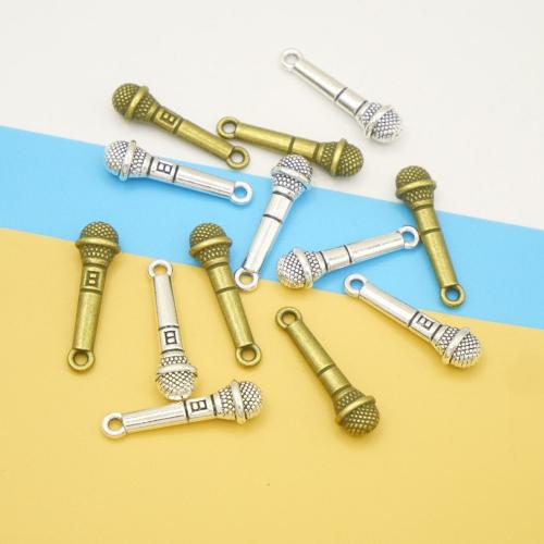 Zinc Alloy Pendants Microphone plated DIY Sold By Bag