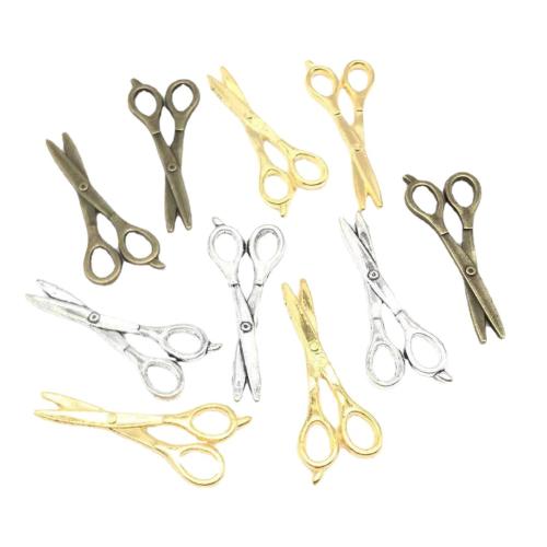 Zinc Alloy Scissors Pendants plated DIY Sold By Bag