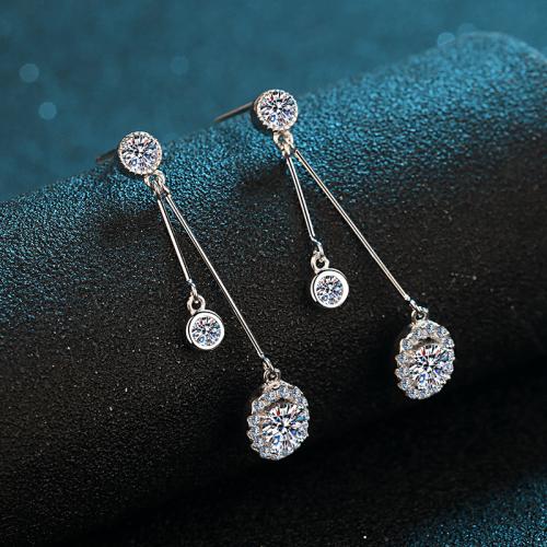 فضة 925 انخفاض القرط, مواد مختلفة للاختيار & للمرأة, earring length 25-35mm, تباع بواسطة زوج