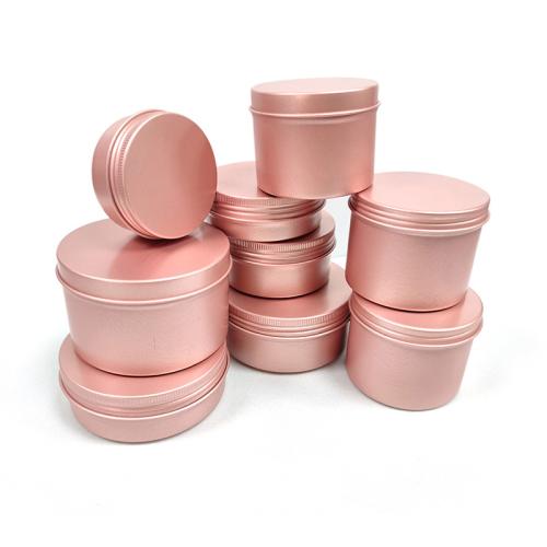 Aluminum Packing Gift Box Round & frosted pink Sold By PC