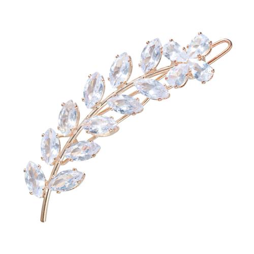 Hair Slide Iron with Cubic Zirconia & for woman Sold By PC