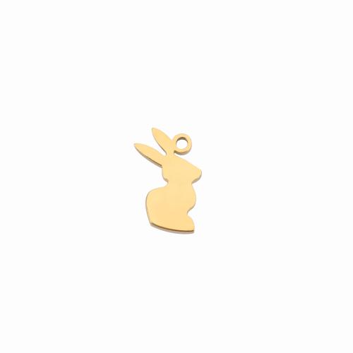 Stainless Steel Animal Pendants 304 Stainless Steel Rabbit DIY Sold By PC