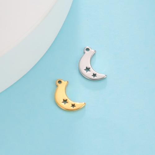 Stainless Steel Pendants 304 Stainless Steel Moon and Star DIY Sold By PC