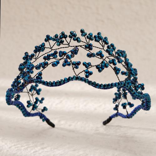 Hair Bands Crystal with brass wire & Zinc Alloy for bridal & with rhinestone Sold By PC