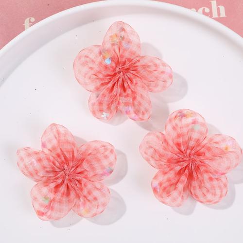 Hair Accessories DIY Findings Cloth Flower handmade 55mm Sold By PC