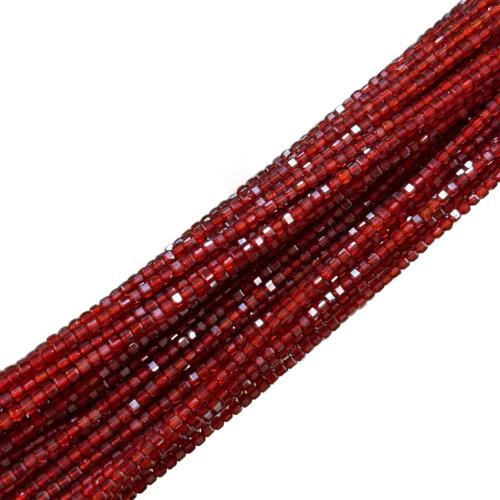 Naturlig röd agat pärlor, Red Agate, DIY, röd, 2.50mm, Såld Per Ca 38 cm Strand