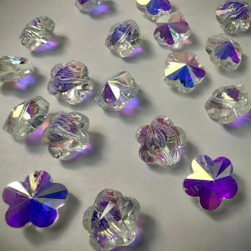 Fashion Glass Beads Snowflake DIY 14mm Approx Sold By Bag