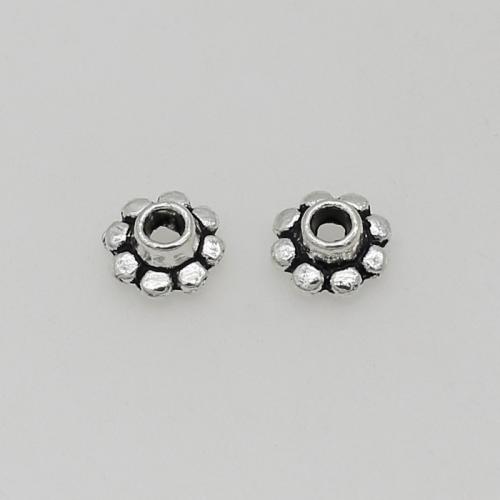 Zinc Alloy Bead Cap Flower antique silver color plated DIY nickel lead & cadmium free 8mm Approx 1.5mm Approx Sold By Bag