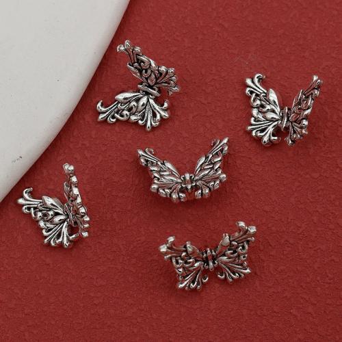 Zinc Alloy Animal Beads Butterfly antique silver color plated DIY nickel lead & cadmium free Sold By Bag