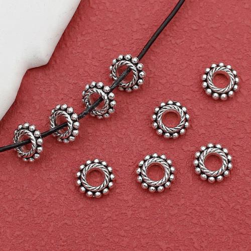 Zinc Alloy Jewelry Beads Round antique silver color plated DIY nickel lead & cadmium free Sold By Bag