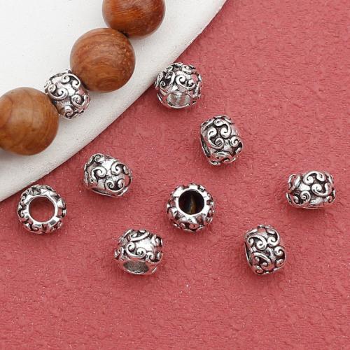 Zinklegering Sieraden Kralen, Zinc Alloy, antiek zilver plated, DIY, nikkel, lood en cadmium vrij, 6x5mm, 100pC's/Bag, Verkocht door Bag