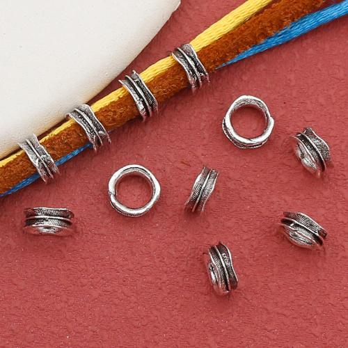 Zinklegering Sieraden Kralen, Zinc Alloy, antiek zilver plated, DIY, nikkel, lood en cadmium vrij, 7x2.60mm, 100pC's/Bag, Verkocht door Bag