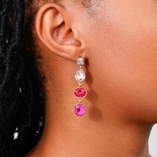 Zinc Alloy Stud Earring with Lampwork plated for woman Sold By Pair