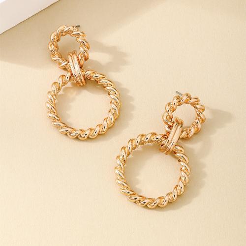 Lo zinco in lega Stud Earring, lega in zinco, placcato, per la donna, oro, Venduto da coppia