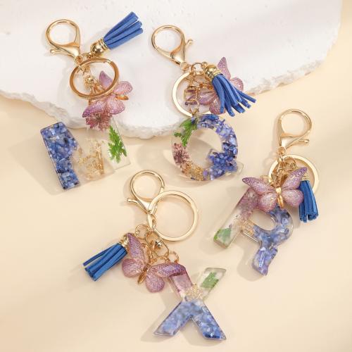 Bag Purse Charms Keyrings Keychains Acrylic with Dried Flower portable & multifunctional Sold By PC