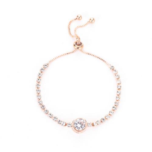 Zinc Alloy Bracelet plated & for woman & with rhinestone Length Approx 22 cm Sold By PC