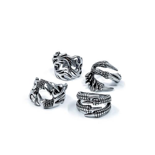 Sinc Alloy Finger Ring, plátáilte, unisex & stíleanna éagsúla do rogha, airgid, Díolta De réir PC