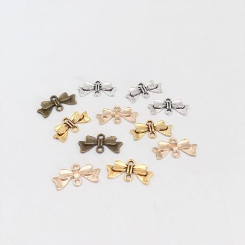 Bowknot Zinc Alloy Connector plated DIY & 1/1 loop Sold By Bag