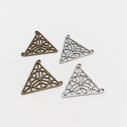 Zinc Alloy Connector Triangle plated DIY & 1/1 loop Sold By Bag